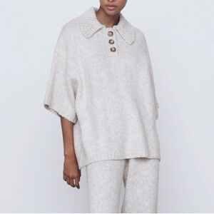 Zara Gray Cowl Neck Sweater with Cozy Knit